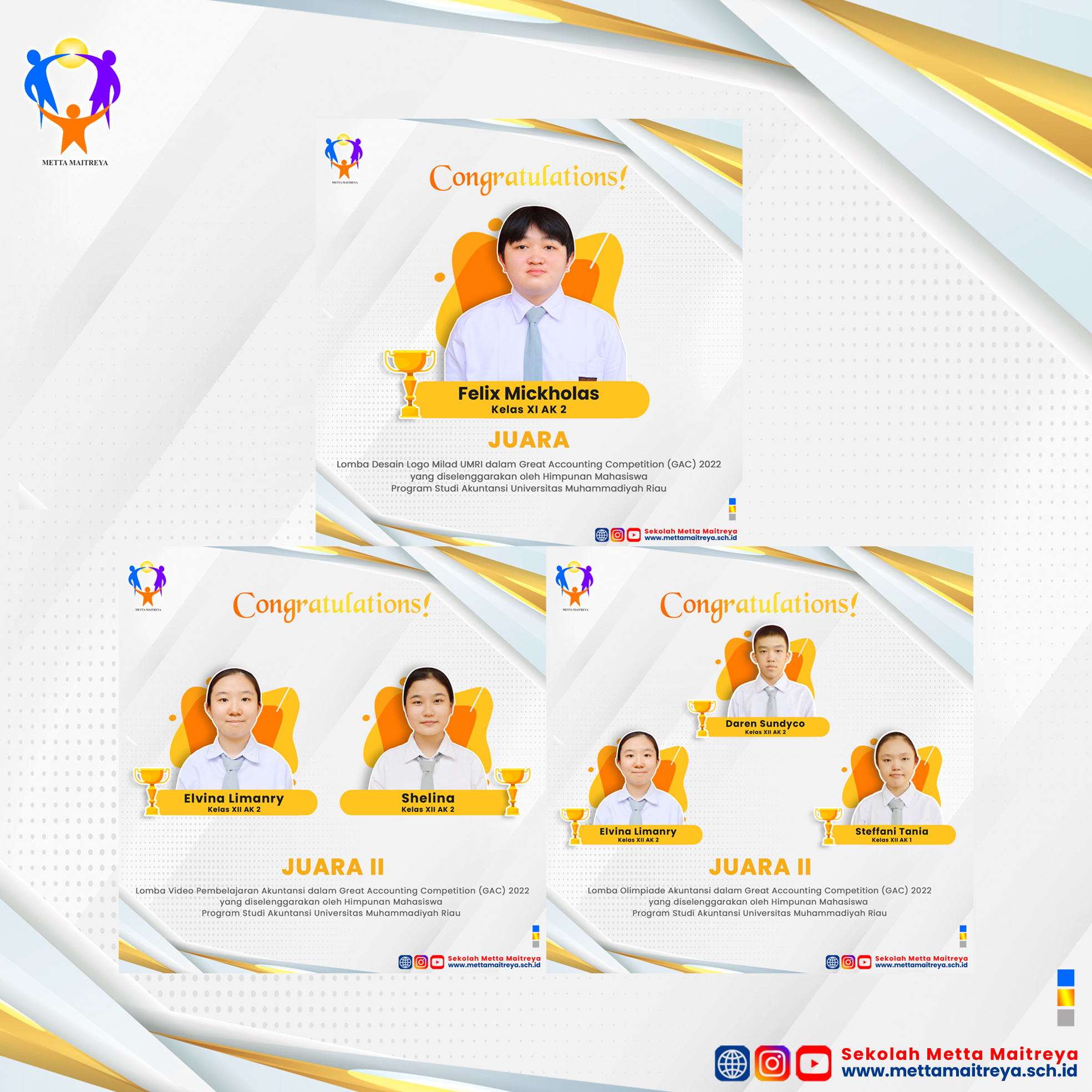 Prestasi Peserta Didik dalam Great Accounting Competition (GAC) 2022 | SMK METTA MAITREYA